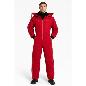 Vintage 1980s/1990s WearGuard Red Insulated Coveralls USA Medium